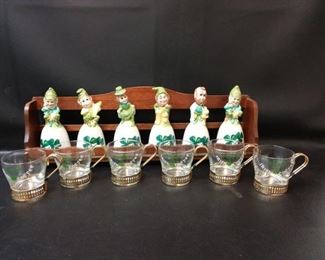 bar paddy irish coffee glasses ceramic bells
