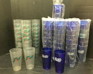 diner 7up Pepsi cups