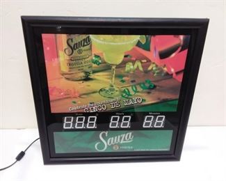 sign sauza tequila cinco de mayo countdown clock
