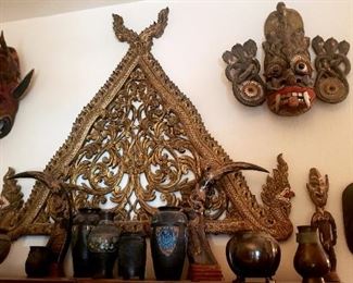 Sri Lanka Mask  Mexican and later Africian center piece from Thailand