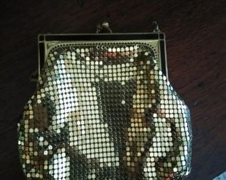 1930s art deco Whiting & Davis small mesh purse