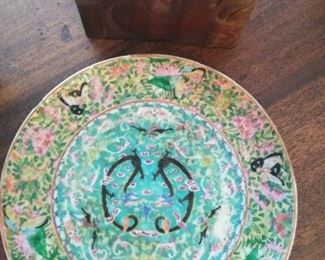 Circa 1850s "Famille Verte" Chinese enamel bowl