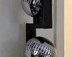 Black and silver modern floor lamp