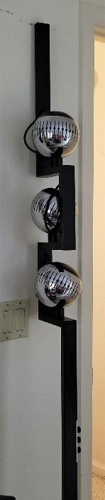 Black and silver modern floor lamp