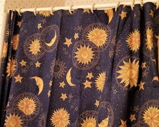 Moon and stars shower curtain for sale. Looks new.