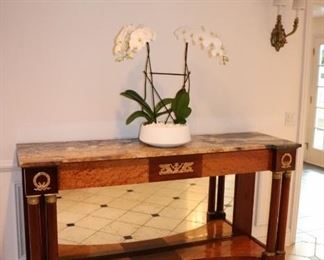 Console Table and Orchids