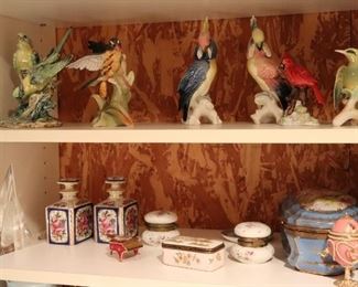 Decorative items Throughout - Variety of Bird Figurines