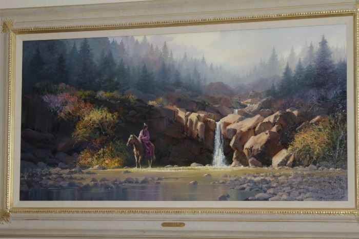 "Tranquil Canyon" 24"x48" Original Oil Painting by Charles H. Pabst  