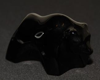 Baccarat Black Crystal Bear