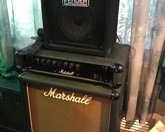 Vintage Marshall and Fender Amps