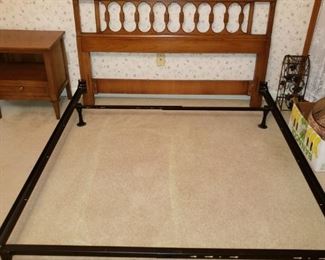 Full size headboard and frame, no mattress or box spring 