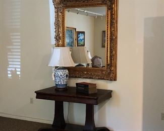 Large gold gesso mirror