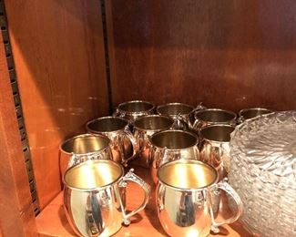Silver plate mugs