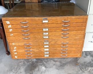 Vintage map cabinet