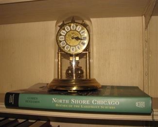 Anniversary clock, Vintage book "North Shore Chicago: Houses of the Lakefront Suburbs, 1890-1940" by Stuart Cohen