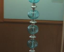 Turquoise Blue Glass Lamp