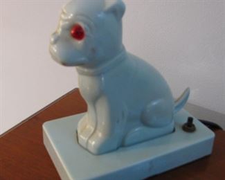 Antique Small Table Dog Lamp