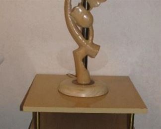 Mid-Century Modern Retro Table - Wood Tulip Lamp set of 2