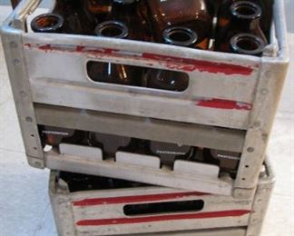Old DeCoursey's Milk Bottles & Metal Crates