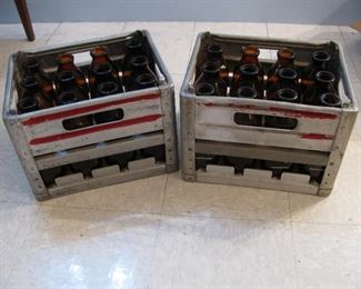 Old DeCoursey's Milk Bottles & Metal Crates