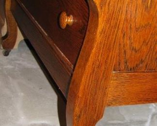 Antique Art Deco Curved Chest Drawers Dresser
