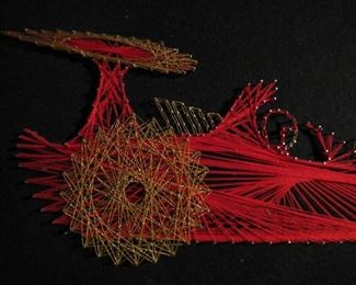 Vintage Yarn Art Race Car