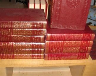 The American People's Encyclopedia Year Book Set 1957 to 1969 set - Nice Leather Bound Books!