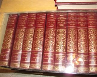 American People's Encyclopedia Set 1 through 20 - Nice Leather Bound Books!
