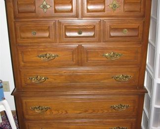 Nice Wood Chest with Matching Dresser - Bed Frame