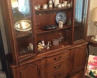 large Queen Anne china hutch-lots of storage
