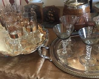 More cocktail items with silver trays-time to get flashy for the hols