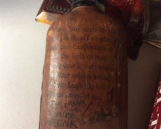leather flask from Portland Oregon