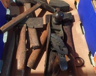 old hand tools-including hatchets & planes