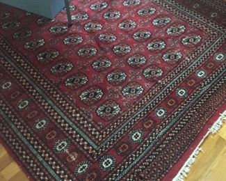room size (6'x9") Bokharan pattern hand knotted carpet-