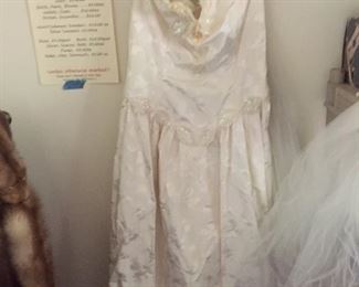 wedding dress with matching veil