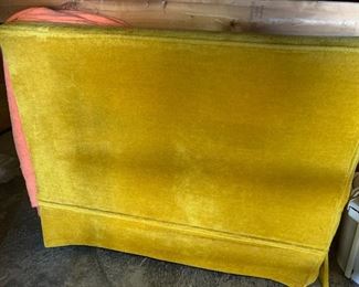 Crushed velvet gold sofa