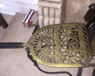 Brass fireplace accessories