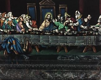 Religious velvet painting