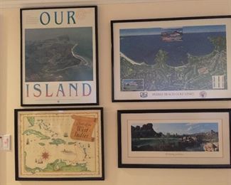 4 posters: Pebble Beach golf course and others.