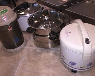 Rice coooker, steamers and more