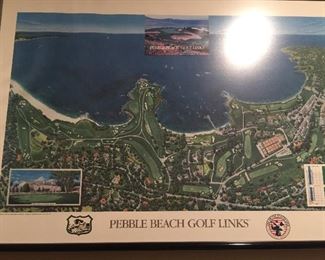 4 posters: Pebble Beach golf course and others.