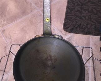 Extremely large heavy duty commercial frying pan