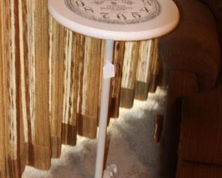 Table with a clock face top