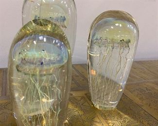 3 Satava “Jellyfish” sculptures