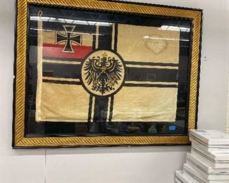 Framed WWI German flag