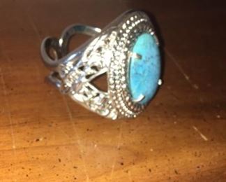 Turquoise wrist bracelet bigger than looks it is not a ring