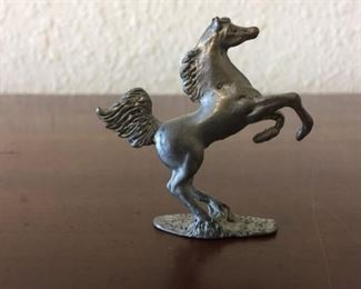 mini pewter horse