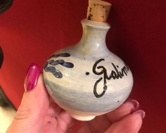 vintage Galimard pottery perfume bottle