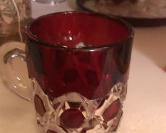 punch cups in red block