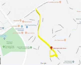 Directions from Thompson Peak Parkway